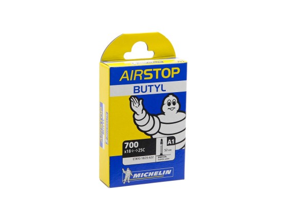CHAMBRE A AIR VELO MICHELIN A1 700X18/25C 52mm AIRSTOP BUTYL